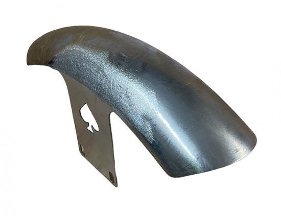 BR - Frontfender - Steel raw - mit Halterung / HEARTBEAT "kurz" / Sportster XL 883 / 1200 / Bj. 07 - 16