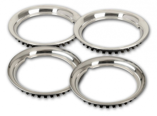 Classic - Chromringe für 15" Räder / z.B. VW Käfer / Karman Ghia / 4 Stck