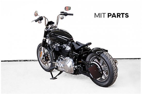 CW - Softail-Deal - BUNDLE 1: Heckumbau-Kit - Softail - Old School - ABS - schwarz glänzend / Street Bob & Standard - ab 2018 / Tüv