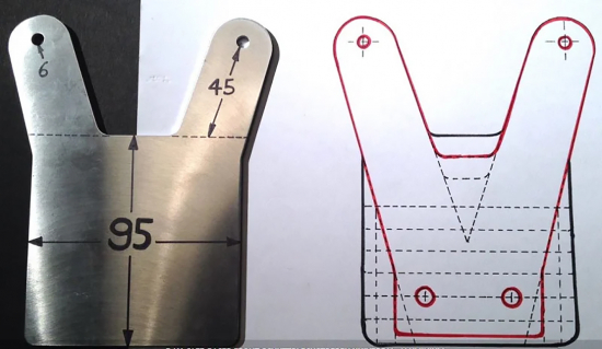 BR Frontfender - Universal - Halterung / Aluminium