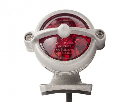 Preview: LED Vintage - Rücklicht - Bel Air 1 / Silber matt / mit Halter / E-Zeichen