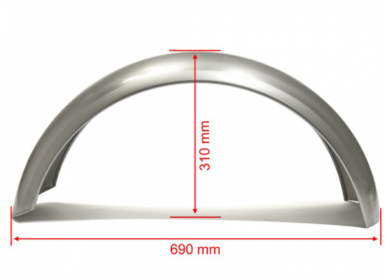 BR Stahlblech - Heckfender / Bobber Round - gebördelt - 180 mm b / für Eigenumbau