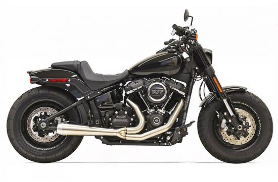 Sound Sale: Eagle Iron - RR - 2 in 1 Komplettanl. - Kat / silber poliert / HD Softail Dyna - ab 2018 / EG-BE