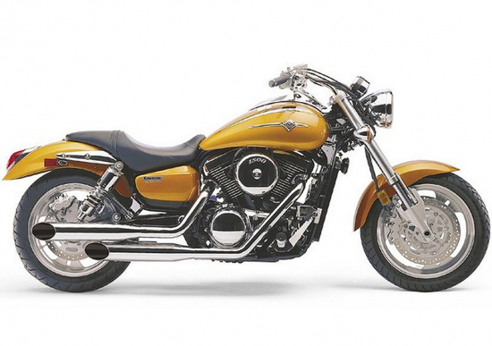 Eagle Iron Deluxe - Komplettanlg / silber / Kawasaki VN 1500/1600 Mean Streak - 2004 / EG-BE