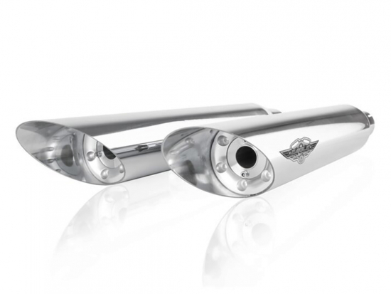 Preview: Eagle Iron SlipOn-Auspuff / "Slash Cut" / poliert / YAMAHA XV 1700 Road Warrior / EG-BE
