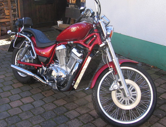 Sale: EAGLE IRON - SlipOn / Suzuki VS 750 / 800 / slash cut / silber poliert / EG-BE
