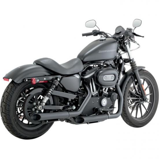 Eagle Iron - Komplettanlage - slash-cut / schwarz-matt / Honda VT 1100 ACE / C2 / SC32 / EG-BE
