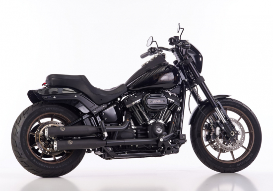 Black Sale: FALCON Double Groove / Slip On / schwarz / HD Softail - Low Rider S 117 (FXLRS) 2022 / EG-BE