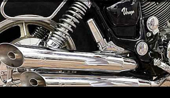 Falcon "Cromo Line"  / Yamaha XV 535 Virago / Auspuffanlage / EG-BE