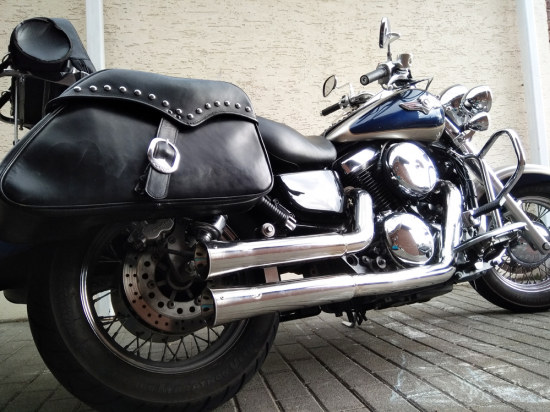 Nur bei uns: Falcon Double Groove - Komplettanl. / KAWASAKI VN 1500/1600 Classic / silber poliert / EG-BE