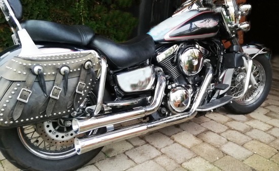 Nur bei uns: Falcon Double Groove  / KAWASAKI VN 1500 / 1600 Classic / silber / EG-BE