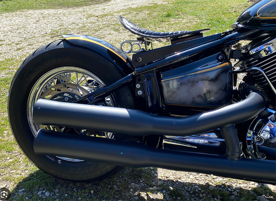 Nur bei uns: Miller - Komplettanl. / KAWASAKI VN 1500 Drifter / schwarz matt / EG-BE