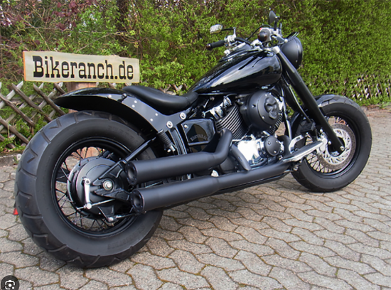 Preview: Super-Sale + Nur bei uns: Falcon Double Groove  in ceramic black / KAWASAKI VN 1500 / 1600 Classic / ohne KAT / black / ABE