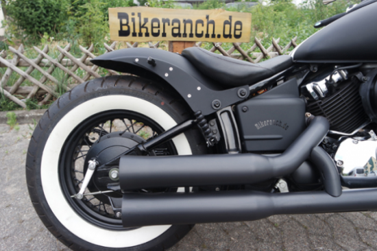 Super-Sale + Nur bei uns: Falcon Double Groove  in ceramic black / KAWASAKI VN 1500 / 1600 Classic / ohne KAT / black / ABE