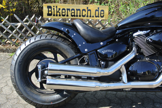 Aussteller: Falcon Double Groove / Suzuki M 800 Intruder / bis 2005 / Komplettanlg. / ohne KAT / poliert / EG-BE