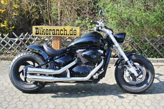 Falcon Double Groove / Suzuki M 800 Intruder / bis 2005 / Komplettanlg. / ohne KAT / poliert / ABE