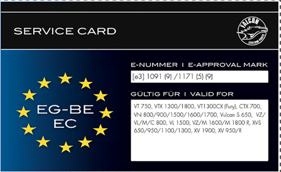 Sale: Nur bei uns: Falcon Cromo Line - ab 2003 / Slip-On-Auspuff / Yamaha XVS 1100 + Classic / EG-BE