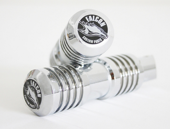 FALCON Round Style Soziusfußrasten - optisch passend zu Falcon Vorverlegte