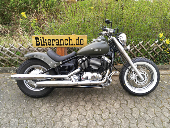 Sale: FALCON - vorverlg. Fußrasten-Anlage / 7 cm vorverlegt / Yamaha XVS 1100 Custom + Classic / Tüv