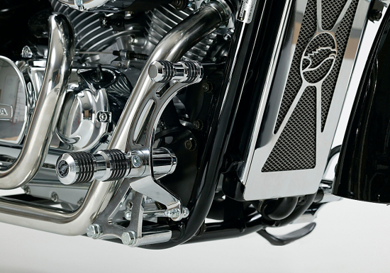 Sale: FALCON vorverlg. Fußrasten / 10 cm / Honda VT 750 Black Widow / RC 48 / Tüv