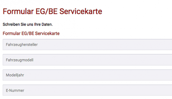 MILLER - E - Karte - Servicecard - universal + nach Modell, wenn Miller zugelassen / 1 Stck