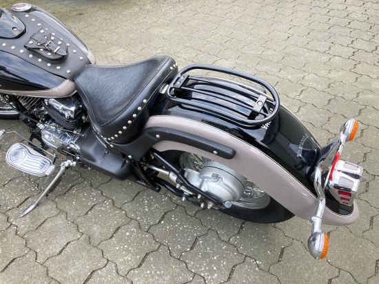 Nur bei uns! BR - Gepäckträger Solorack - Tubular - Yamaha XVS 650 Classic / schwarz glanz