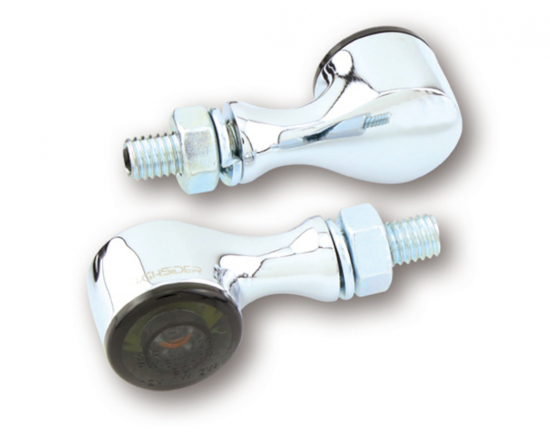 BR BLACK / ALL-IN-ONE / Rücklichtblinker Kombi / Apollo - chrom / dunkles Glas / 1 Paar / E-Zeichen
