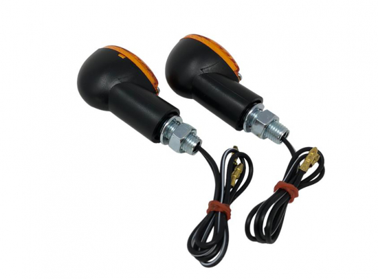 HH Mini - Blinker Cateye / schwarz / kurz / Glas getönt / Paar / E-gepr.