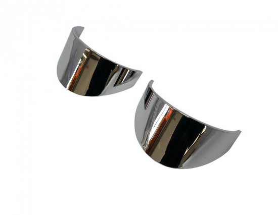 Blinkerschirme / Blinkervisiere / glatt - geschraubt / Yamaha XV / XVS / XVZ / chrom / 1 Paar