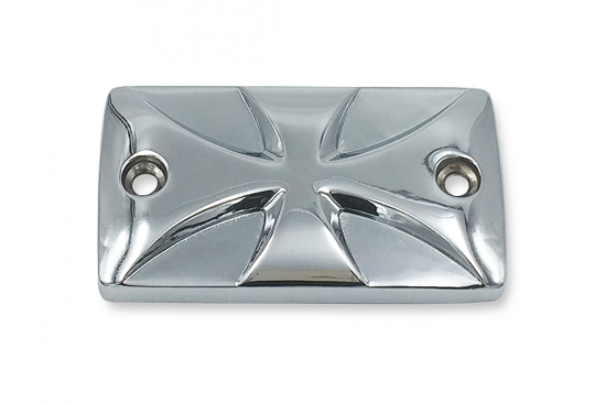 HH BREMSDECKEL Mastercover "IRON CROSS - chrom / SUZUKI VS 600 - VS 1400 - VL 800 (bis 2006)