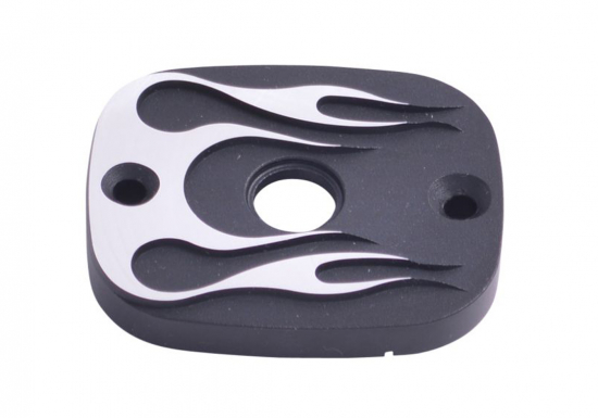 HH Bremszylinderdeckel - Mastercover - Flame -  Harley Davidson Softail + Dyna Modelle