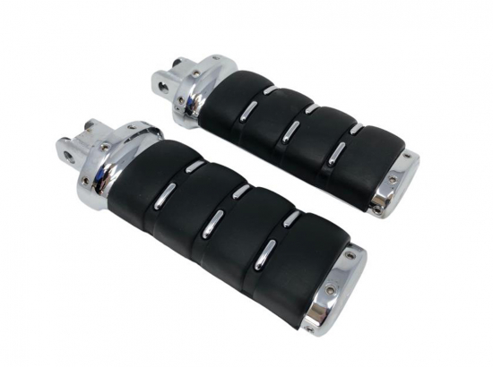 HH Fahrer - FUSSRASTEN / verchromt / Design AIR / HONDA VT - CMX - VF - VTX / 1 Paar