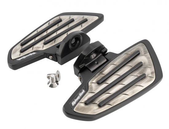 HH Fahrer -Trittbretter / New Tech Glide - Metall / schwarz / Honda VT 750 Shadow - Spirit RC50 - RC53 / 1 Paar / ABE