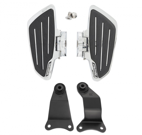HH Fahrer-Trittbretter / New Tech Glide - chrom / Honda VT 750 ACE C2 / RC 50 - RC 53 / 1 Paar / ABE