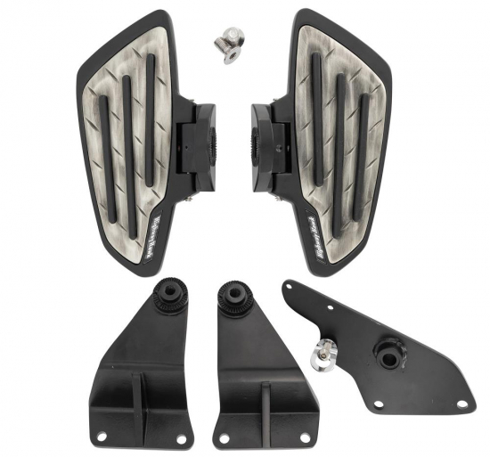 HH Fahrer-Trittbretter / New Tech Glide - Metall / schwarz / Suzuki M 1500 / 1 Paar / ABE