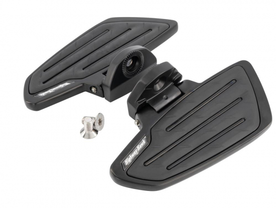 HH Fahrer-Trittbretter / New Tech Glide / schwarz matt / Honda VT 750 Shadow - Spirit / RC50 / RC53 / 1 Paar / ABE