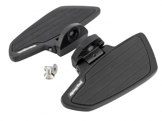 HH Fahrer-Trittbretter / Smooth - schwarz / Honda VT 750 ACE C2 / RC44 / 1 Paar / ABE