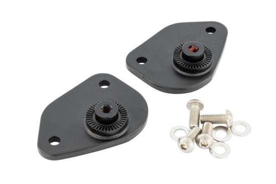 HH Fahrer-Trittbretter / Smooth - schwarz / Honda VT 750 ACE C2 / RC44 / 1 Paar / ABE