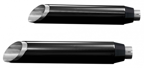 IRON HAWK Auspuff SlipOn / Slash Cut - schwarz / Indian SCOUT 2020