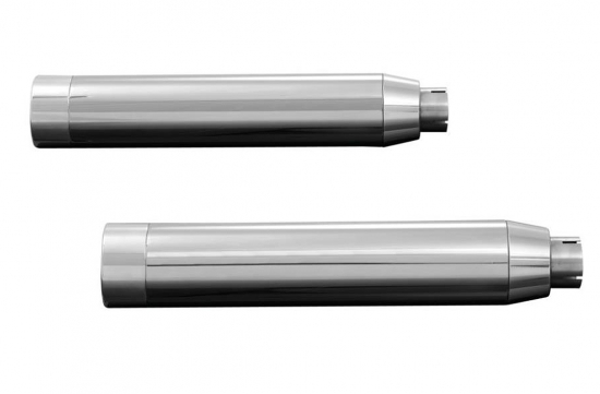 IRON HAWK Auspuff SlipOn / Straight Cut - chrom / HARLEY Sportster XL 883/1200 / 14 -