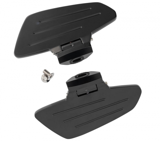 HH Sozius-Trittbretter / New Tech Glide Metall / schwarz / Honda VT 750 ACE 2 / RC44 / 1 Paar / ABE