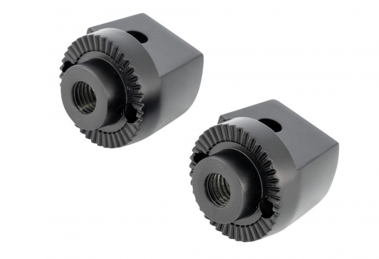 HH Sozius-Trittbretter / New Tech Glide Metall / schwarz / Honda VT 750 ACE 2 / RC44 / 1 Paar / ABE