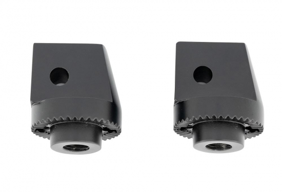 HH Sozius-Trittbretter / New Tech Glide Metall / schwarz / Honda VT 750 ACE 2 / RC44 / 1 Paar / ABE