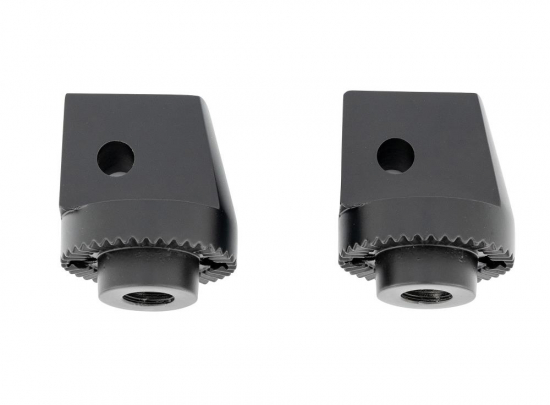 HH Sozius-Trittbretter / Smooth - schwarz matt / Honda VT 750 ACE C2 / RC44 / 1 Paar ABE