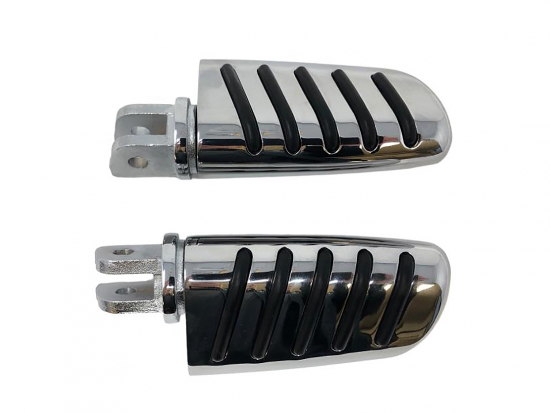 Highway Hawk - Fahrer - Fußrasten / verchromt / Design Tech Glide / Kawasaki VN 800 - 900 - 1500 - 1600 - 1700 - 2000 / 1 Paar