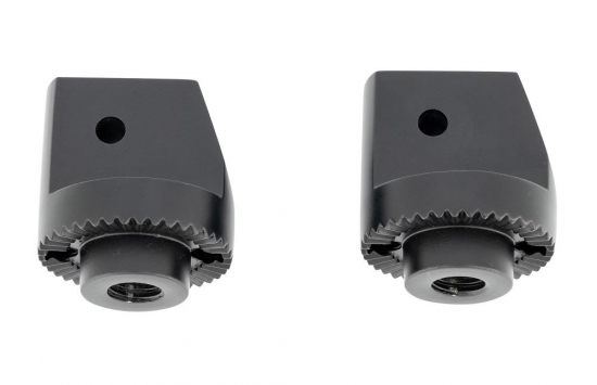 HH Sozius - Trittbretter Adapter / Halter - schwarz - für Suzuki VS 600 / 750 / 1400 Intruder