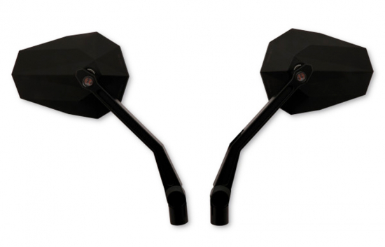 HS Spiegel - universal / Stealth -X2 - mit LED-Blinker - schwarz / E-geprüft / 1 Paar