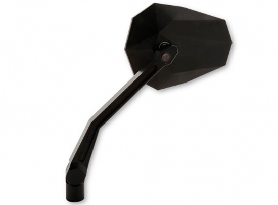 HS Spiegel - universal / Stealth -X2 - mit LED-Blinker - schwarz / E-geprüft / 1 Paar