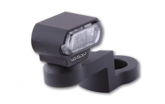 HS Mini LED - Blinker - Lenker / mit CNC Spiegelbefestig. / schwarz / Paar / Universal / E-Zei.
