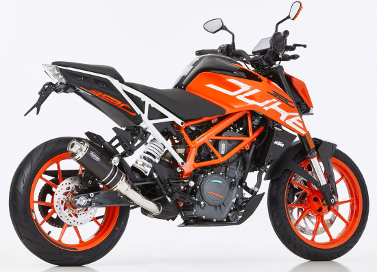 HURRIC Supersport / Endtopf schwarz-matt / KTM Duke 125 / ab 2017  / ABE
